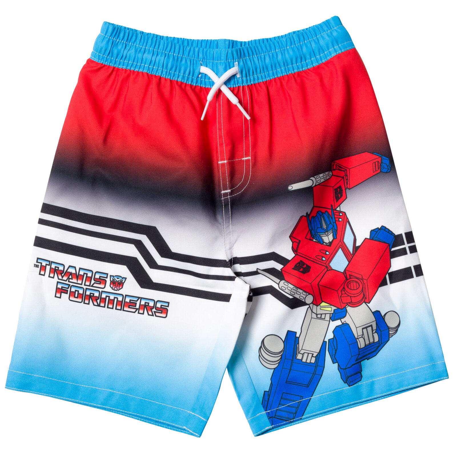 Transformers Optimus Prime Big Boys Swim Trunks Bathing Suit Multicolor 10-12